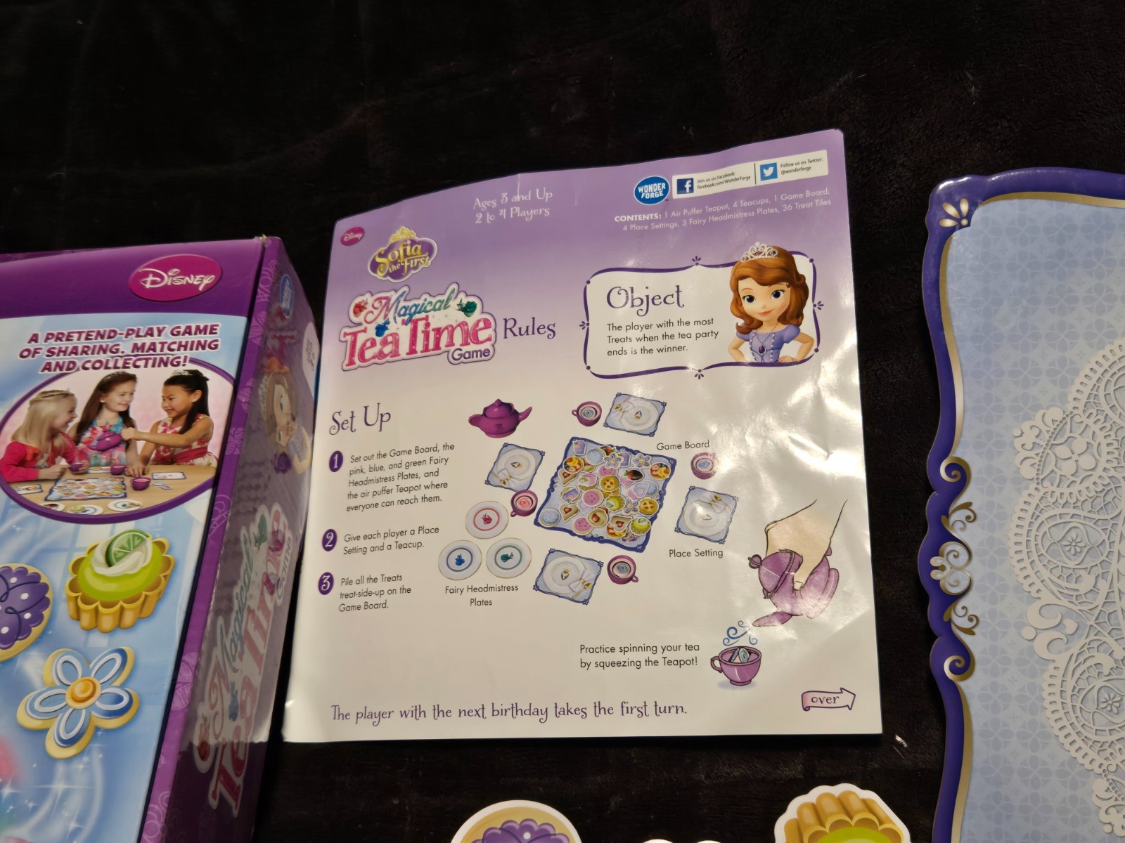 Sofia the First Magical Tea Time Game COMPLETE Wonder Forge 2013 Disney Kids