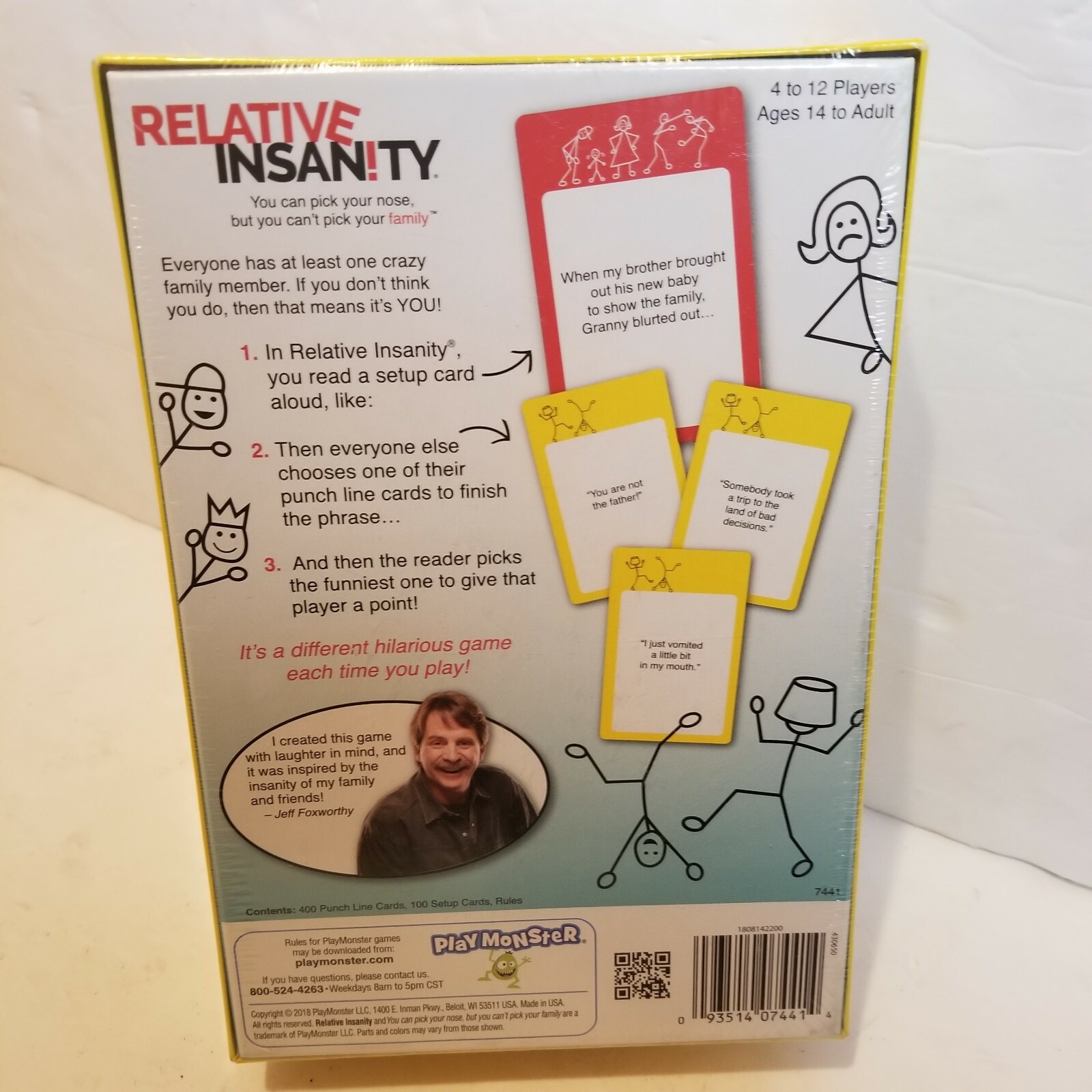 RELATIVE INSANITY Party Game About Crazy Relatives NEW Jeff Foxworthy – Gift