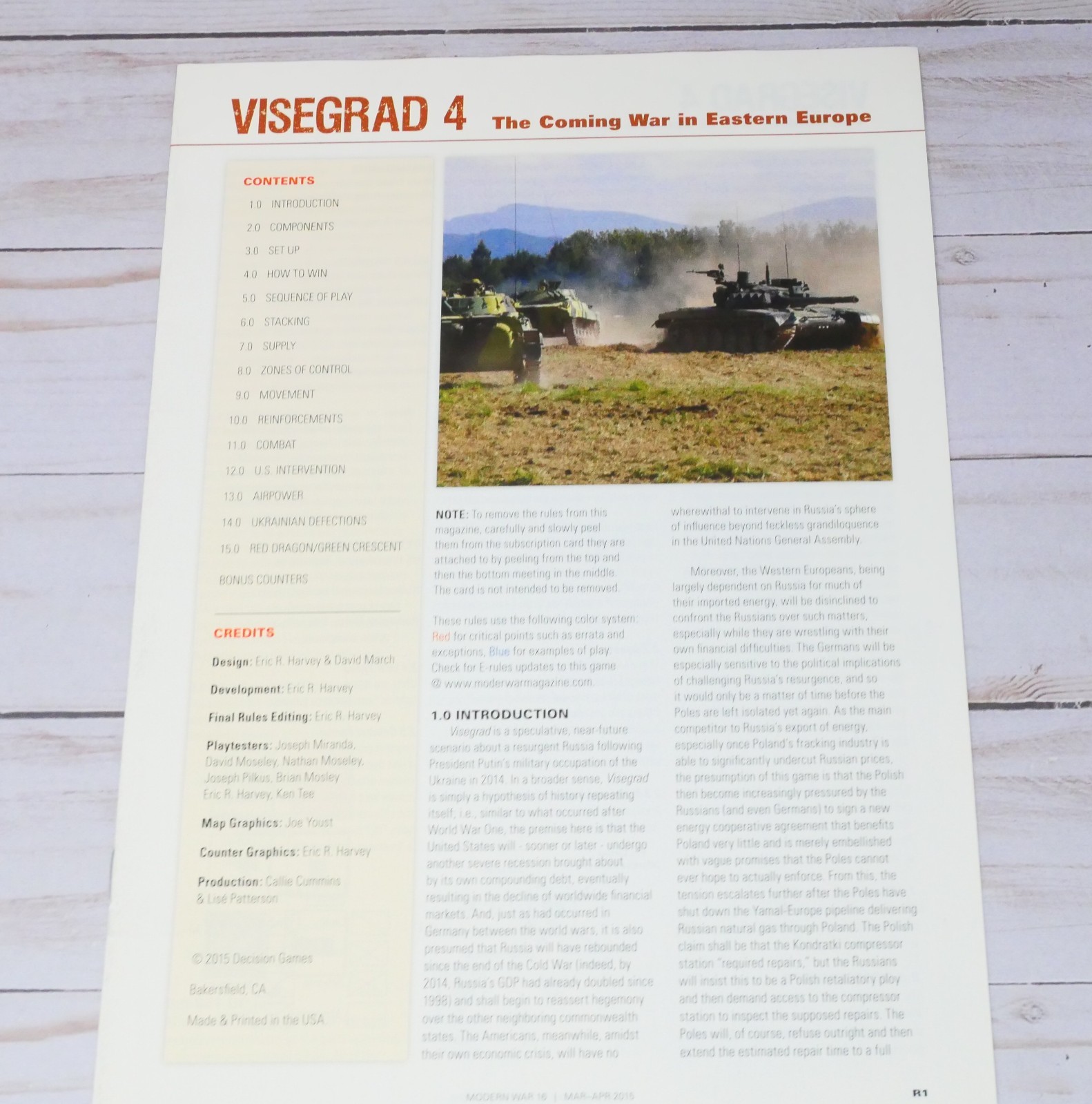 Modern War 16, Visegrad 4: The Coming War in Eastern Europe Game, Decision Games