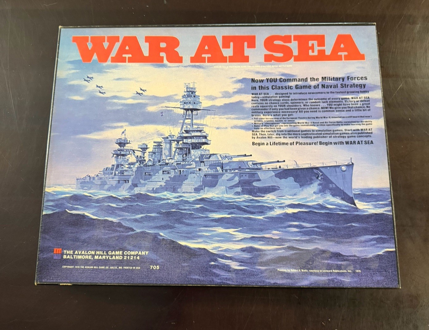 War At Sea Avalon Hill 1976 Board Game