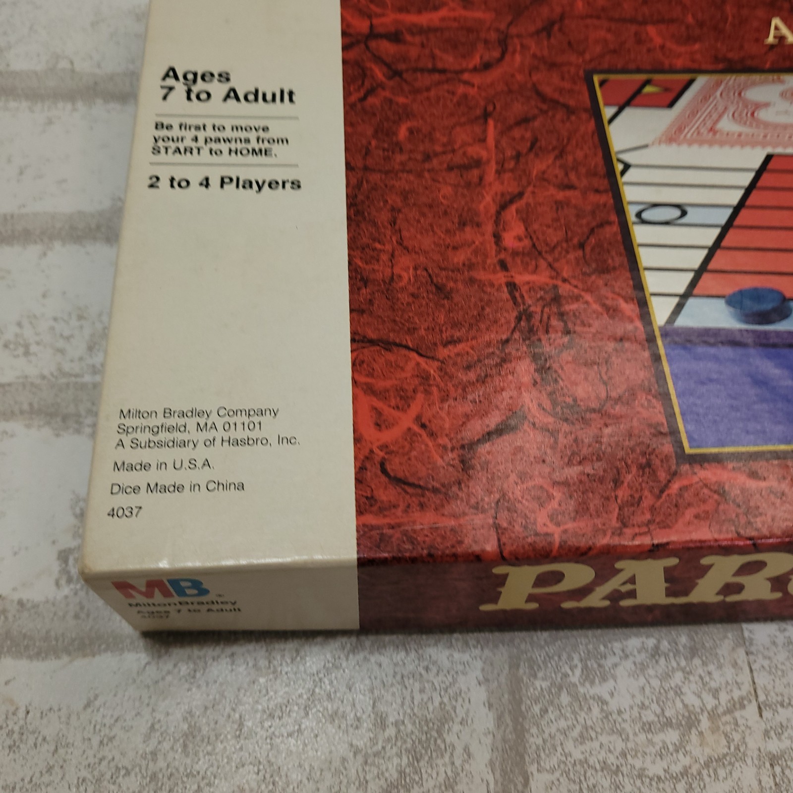 Vintage 80s 1989 Parcheesi Board Game MB #4037 Family Game Night Complete EUC