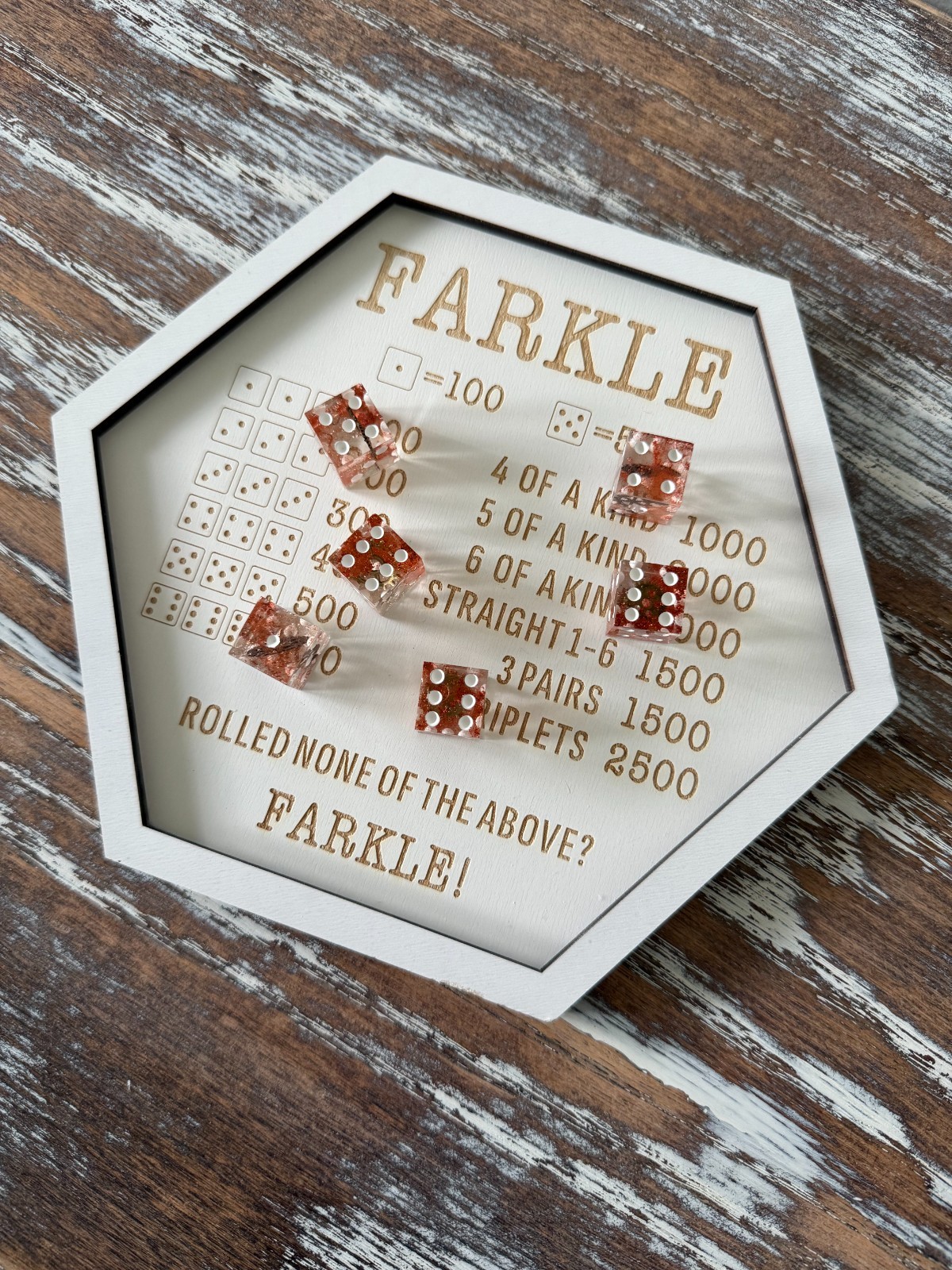 Resin Dice Set 6pcs – Steampunk Gears – Handmade Replacement Dice Games