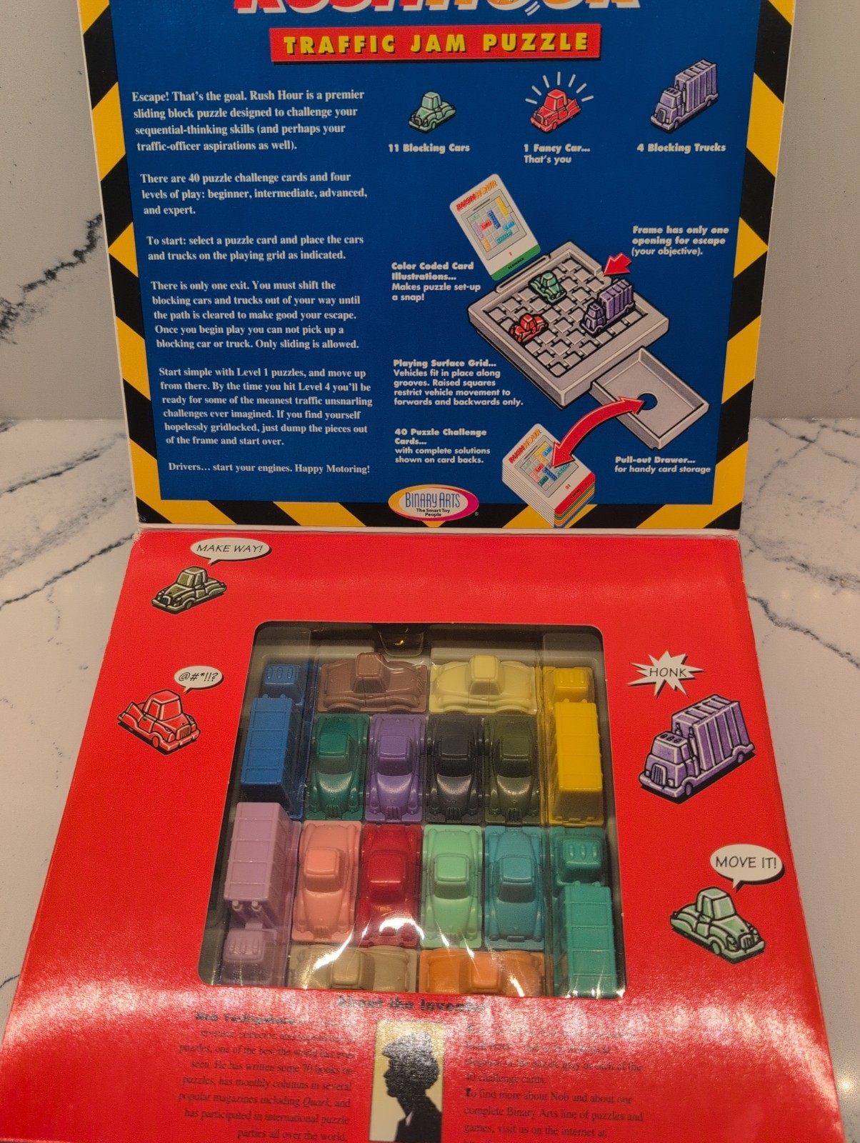 VINTAGE Rush Hour COMPLETE Binary Arts 1996 Strategy Thinking Puzzles Challenges
