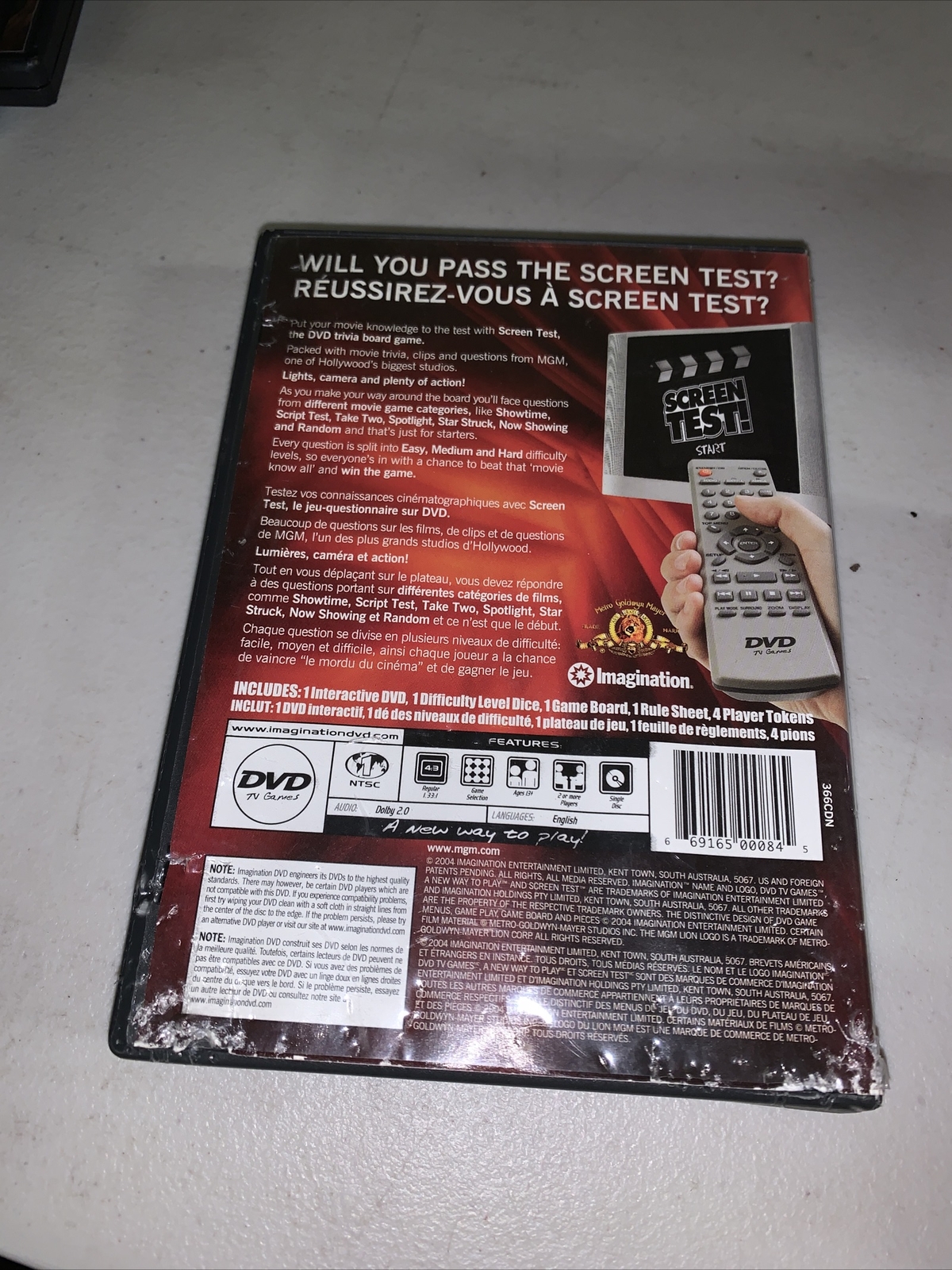 Screen Test DVD TV Movie Trivia Board Game – 2004 Shelf #89