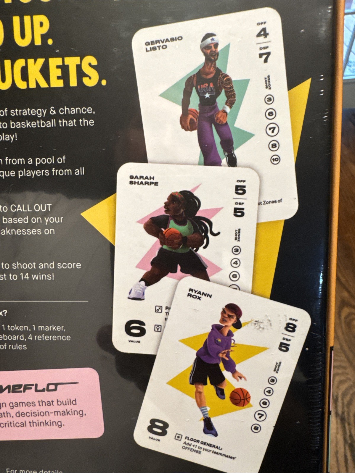 Gameflo Pickup Basketball Card Game Of Strategy Ages 8+ 2 – 6 Players NIP Sealed