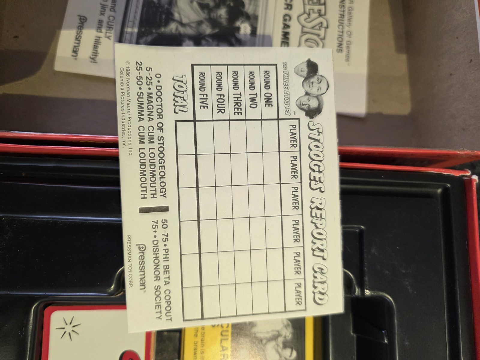 1986 “The Three Stooges” VCR Game Pressman Edition 100% Complete EUC