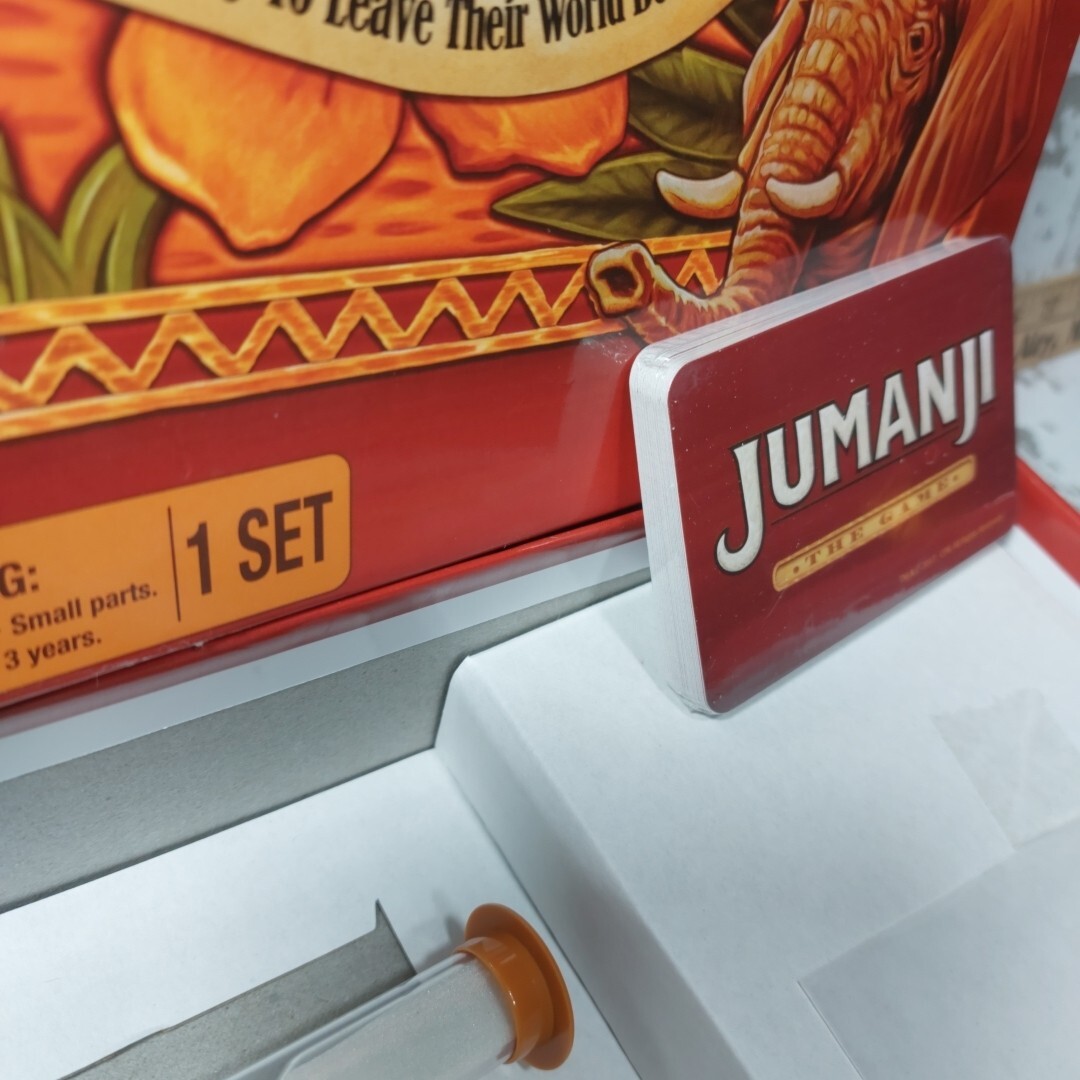 Jumanji Board Game Complete Fantasy Family Game for Ages Cardinal Open Box