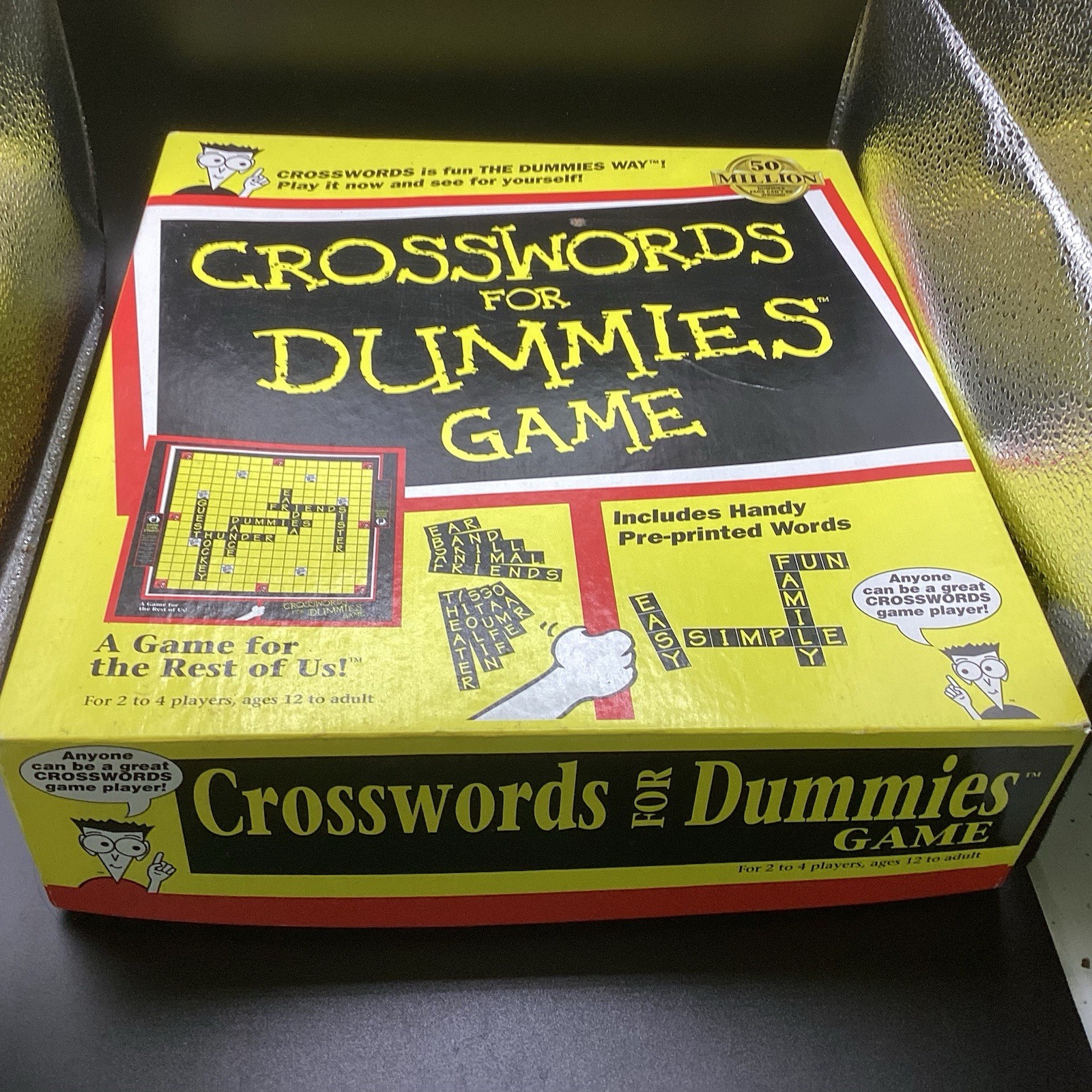 Vintage Pressman Crosswords for Dummies Board Game 1998 2-Player