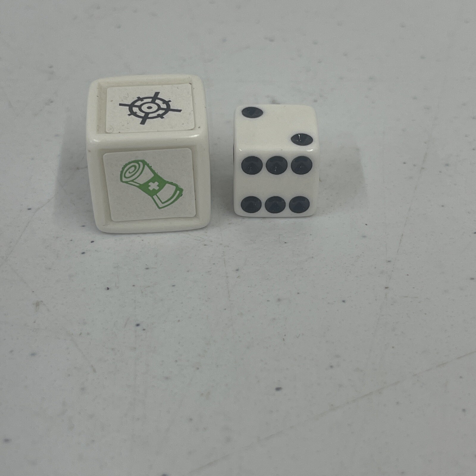 Monopoly Fortnite Game REPLACEMENT Die Pieces 1 Action & 1 Numbered Dice