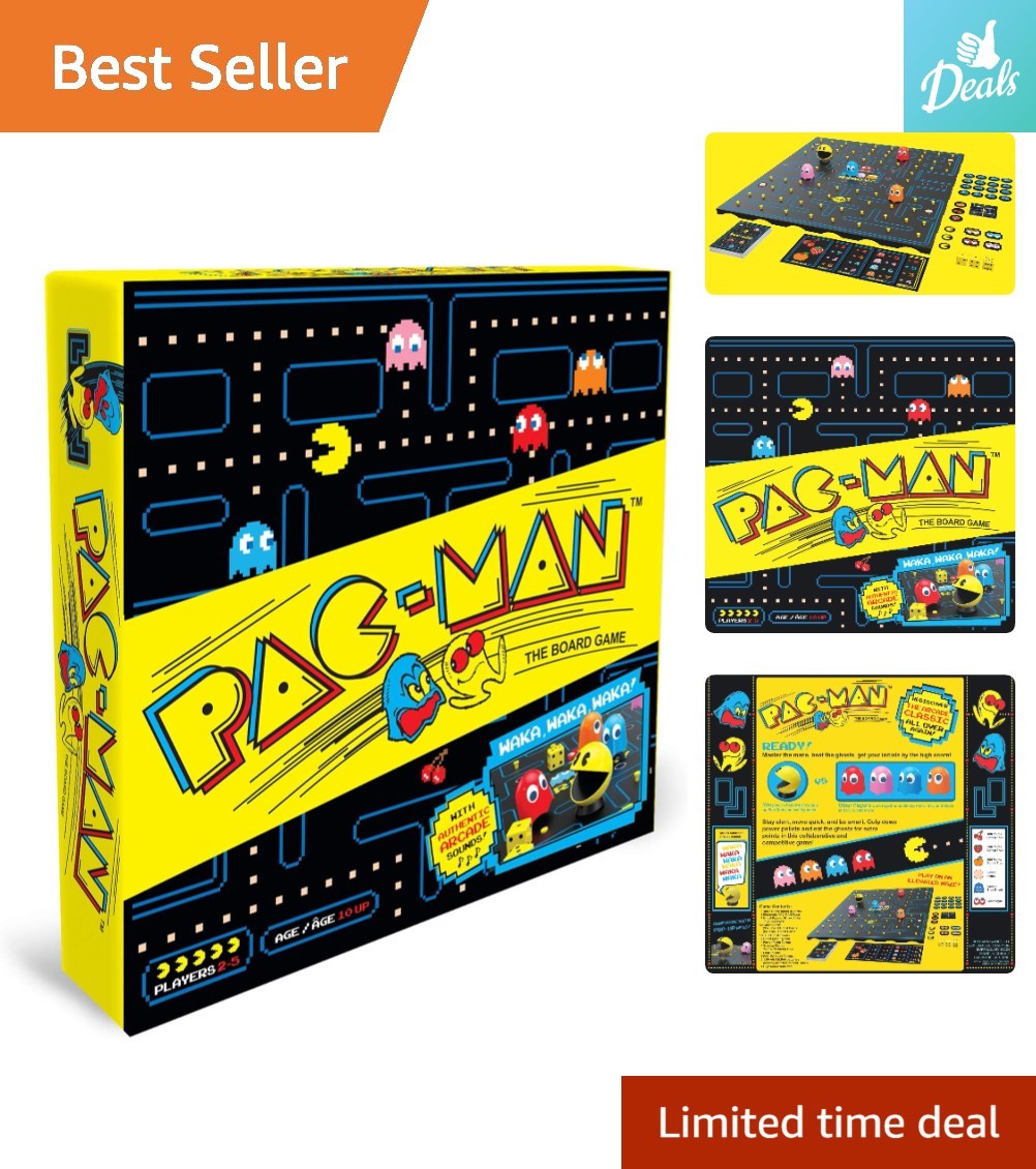 Collaborative Pac-Man Board Game: Electronic Pawn, Classic Waka Sounds, Ages 10+