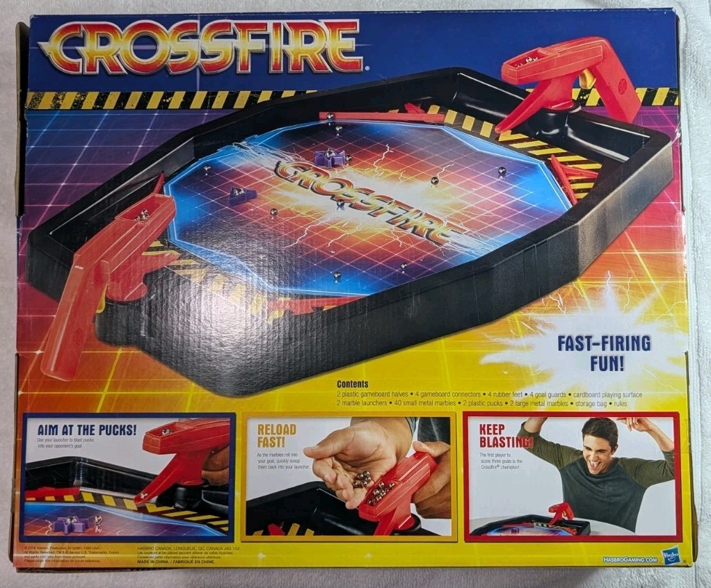 Hasbro Crossfire Board Game 2016 Original Box Great Condition Tested
