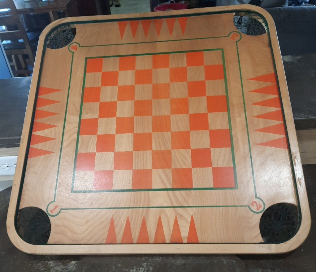 Vintage Carrom Industries No. 85 Game Board Complete w/ Original Manual & Pieces