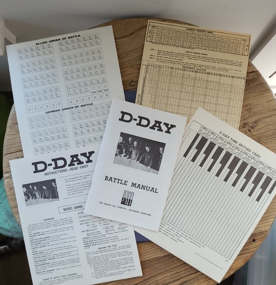 Avalon Hill D-Day Invasion Game 508 World War II Allied German Battle Complete