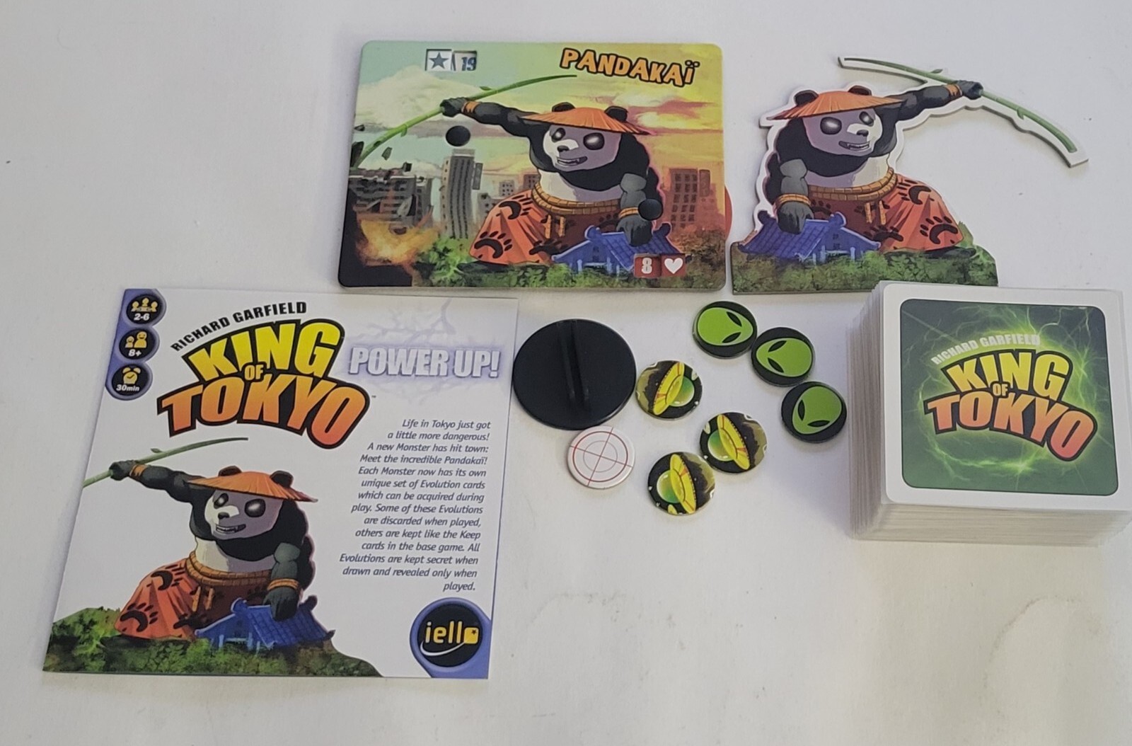 Iello- King of Tokyo Richard Garfield Board Game 2014 w/ Power Up! And Halloween