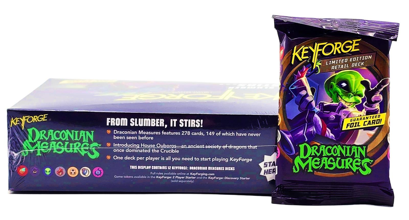 Keyforge: Draconian Measures – Limited Edition Retail Decks Display – SEALED