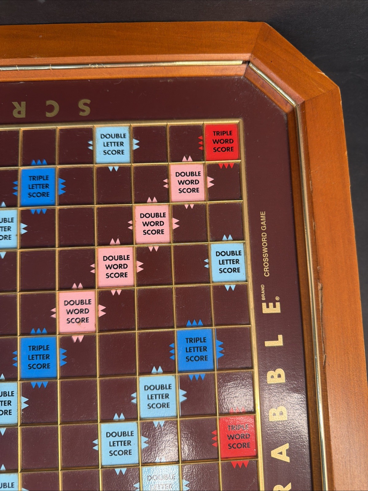Vintage Franklin Mint Edition Scrabble 1990 Wood TURNTABLE BOARD ONLY