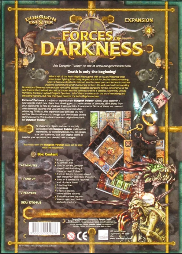 Dungeon Twister: Forces of Darkness Expansion #4 – AsmOdee – New in Box