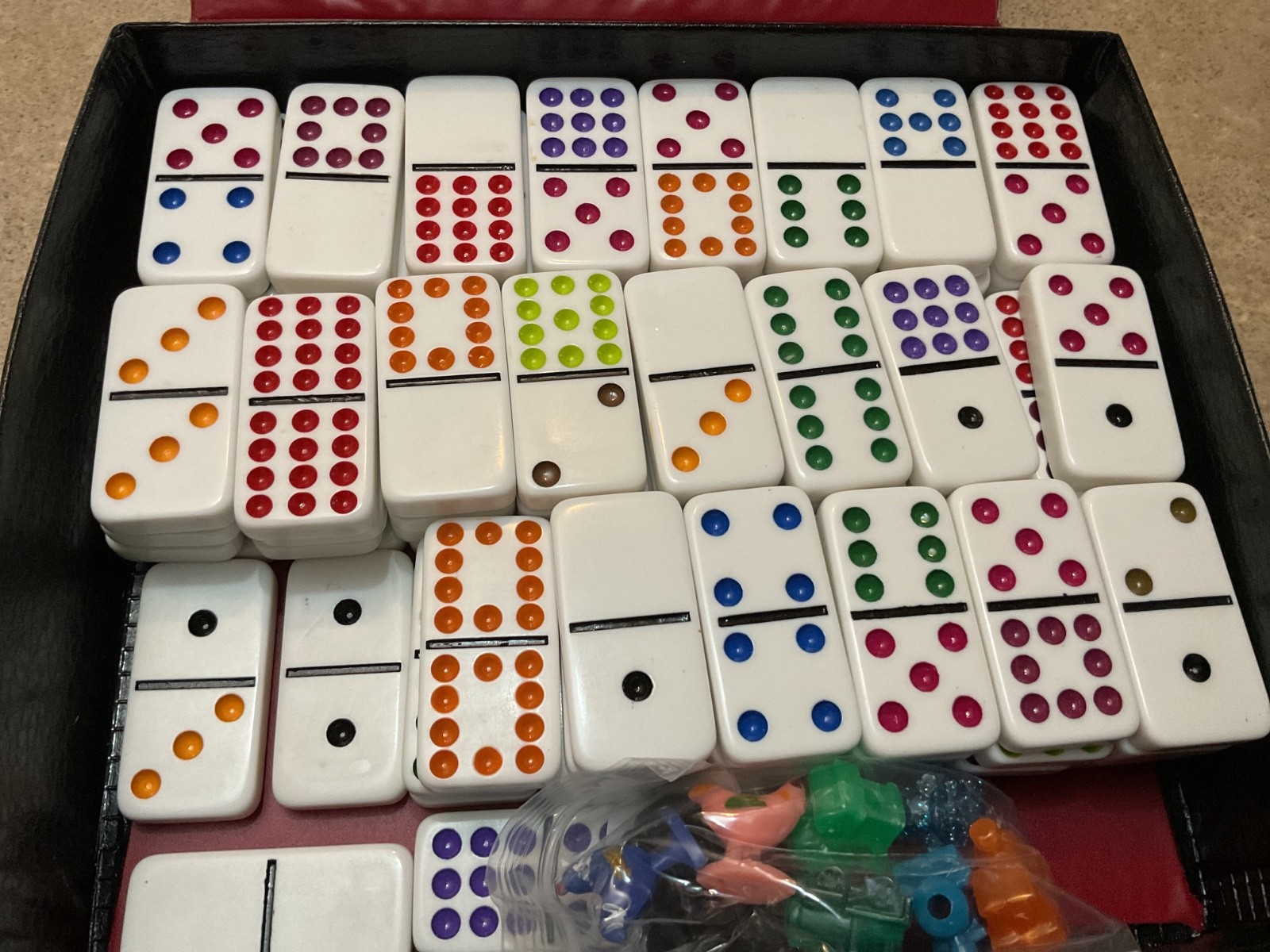 Double Twelve Mexican Train Dominoes Professional Set of 91 With Case – COMPLETE