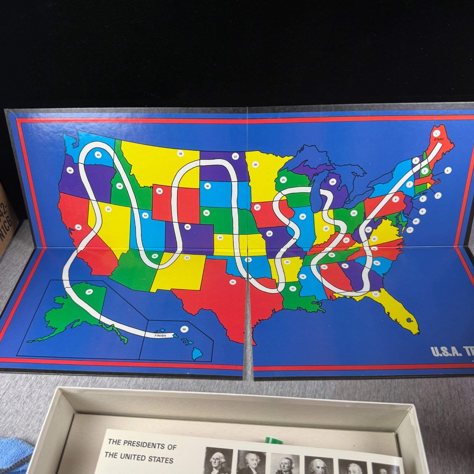 USA Trivia Board Game Vintage Boynton Games Patriotic History Complete EUC