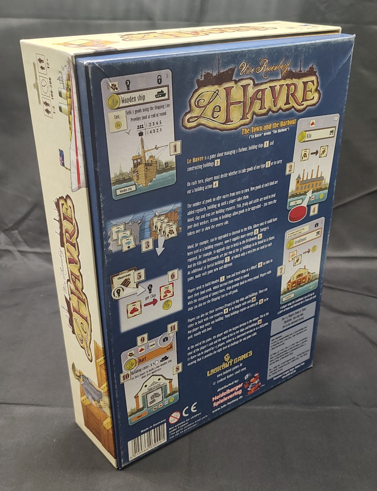 Le Havre board game from Lookout Games + Essen Promos & GeekUp Bag Set