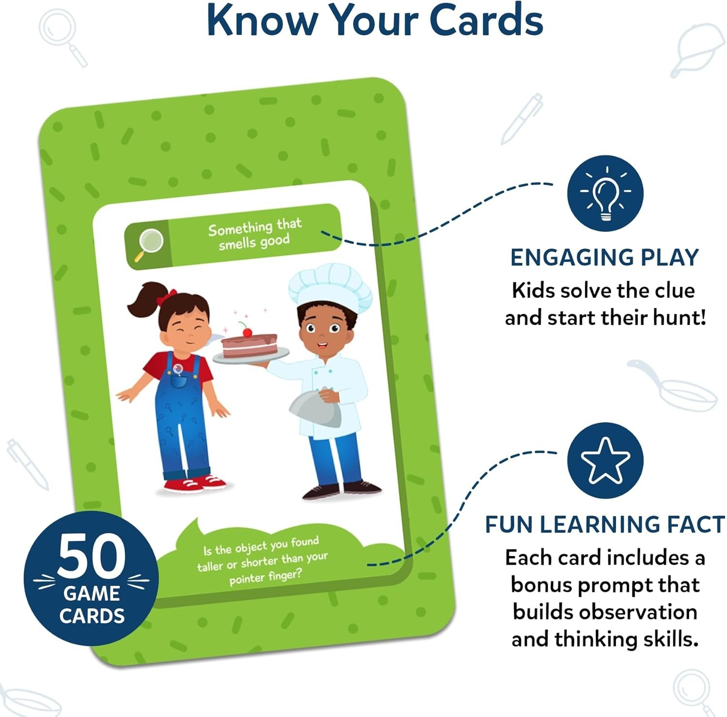 Found It! Educational Scavenger Hunt Card Game for Ages 4-7 – 50 Cards