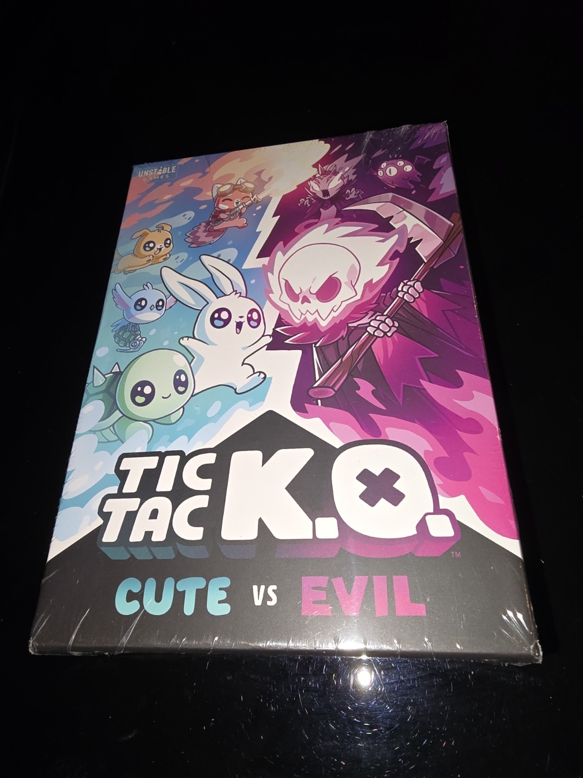 Tic Tac KO Cute vs Evil Card Game 8+ K.O. 2-4 Players Unstable Games NEW