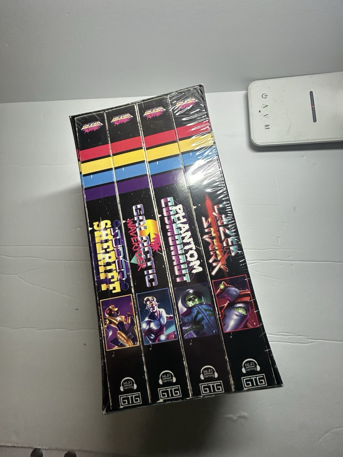 Lazer Rydz Board Game Greater Than Games Retro 80s VHS Style Neon Racing Set