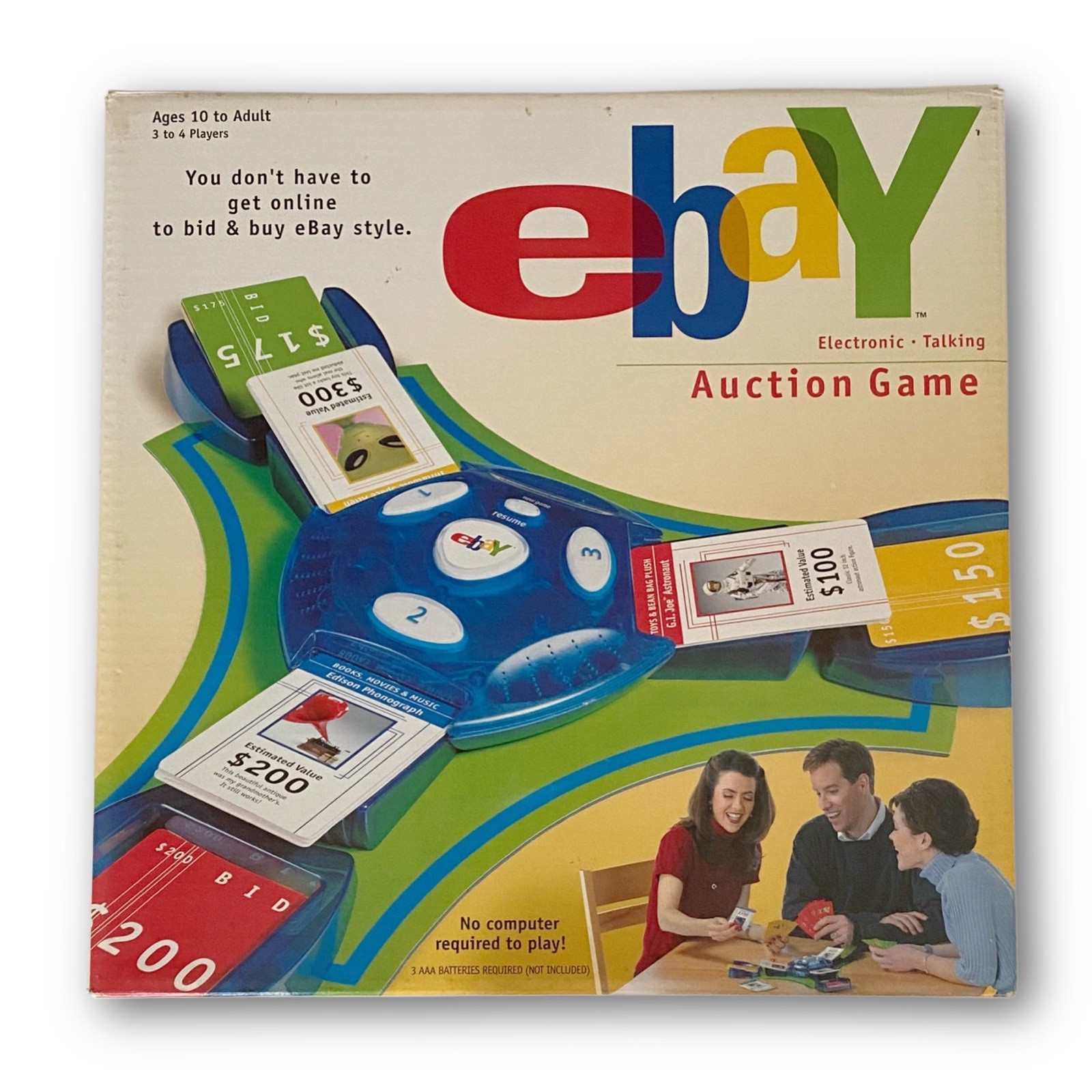 Hasbro eBay Auction Game 40144 Vintage 2001 Electronic Talking Board Game