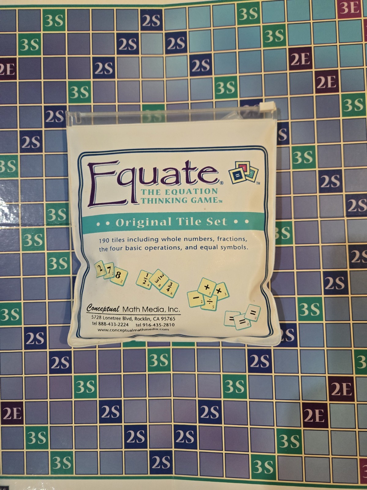 Equate Math Board Game Equation Thinking 8 Years Plus Homeschool Complete! VTG