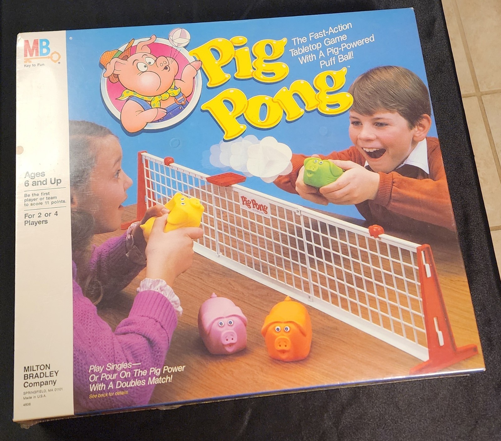 Vintage 1986 Milton Bradley PIG PONG Tabletop Game NEW IN BOX SEALED