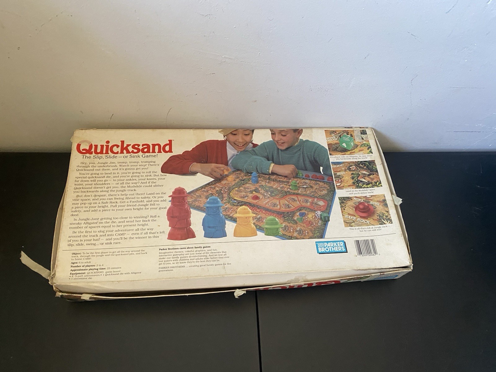 Qucksand The Slip,Slide,& Sink Game by Parker Brothers Vintage 1989 Read