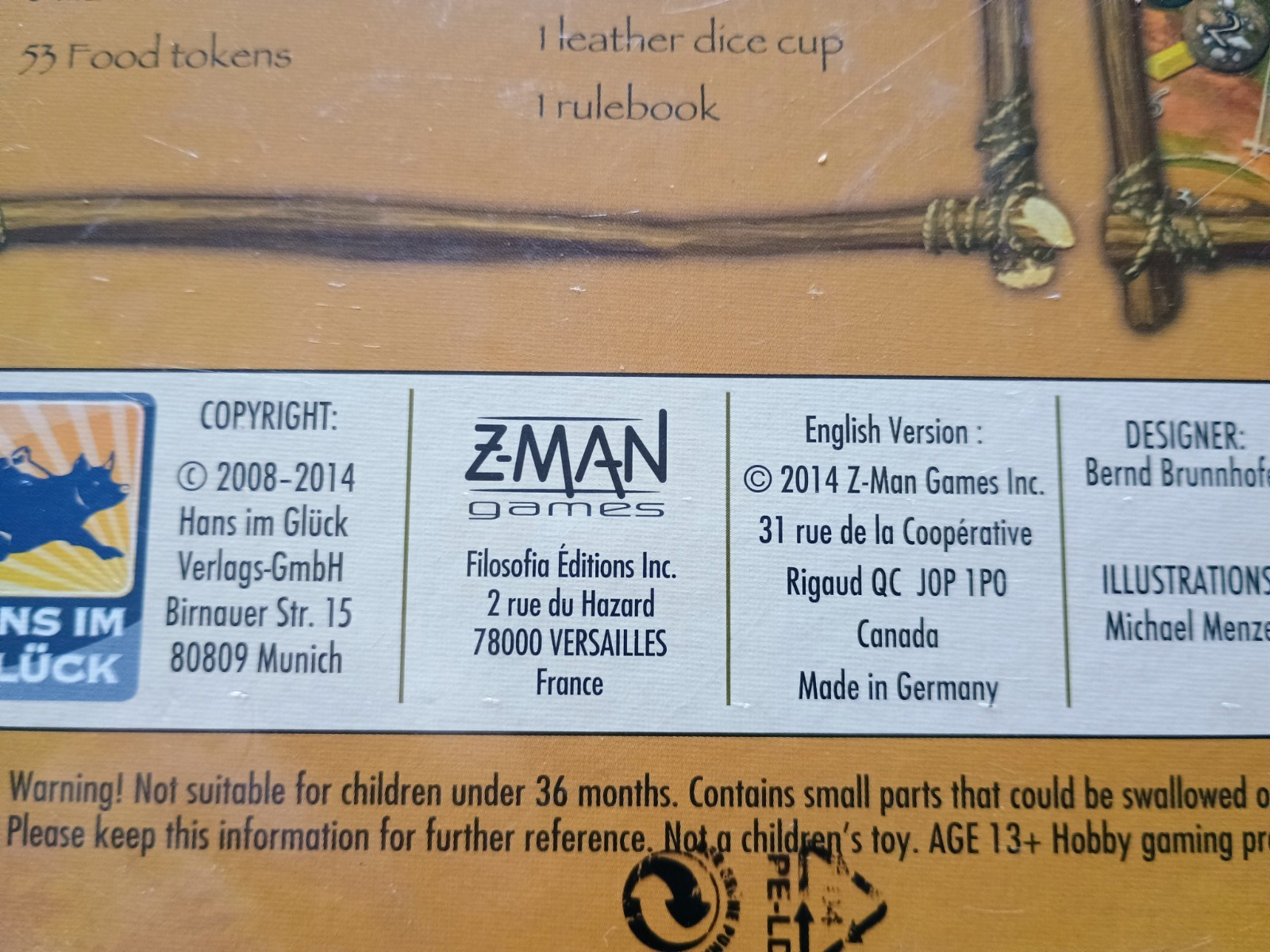 Bernd Brunnhofer Stone Age Z-Man Games 2008-2014 Board Game New Sealed
