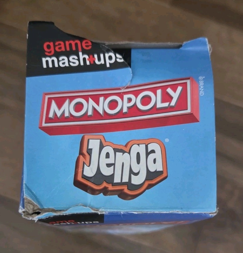 Hasbro Gaming Game Mash Ups Monopoly Jenga 2 To 4 Players Ages 8 Years & Up