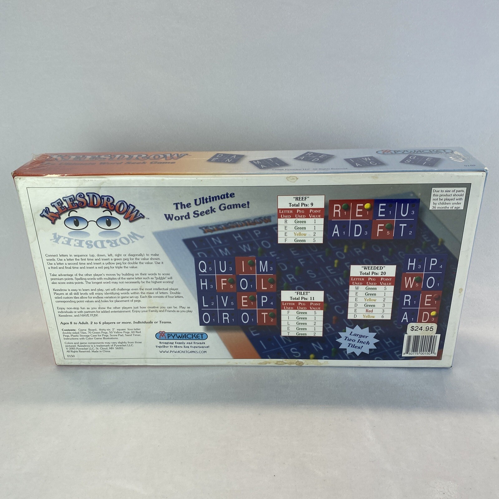 Keesdrow The Ultimate Word Seek Game Board Game Mensa Smart Play Toy Pywacket
