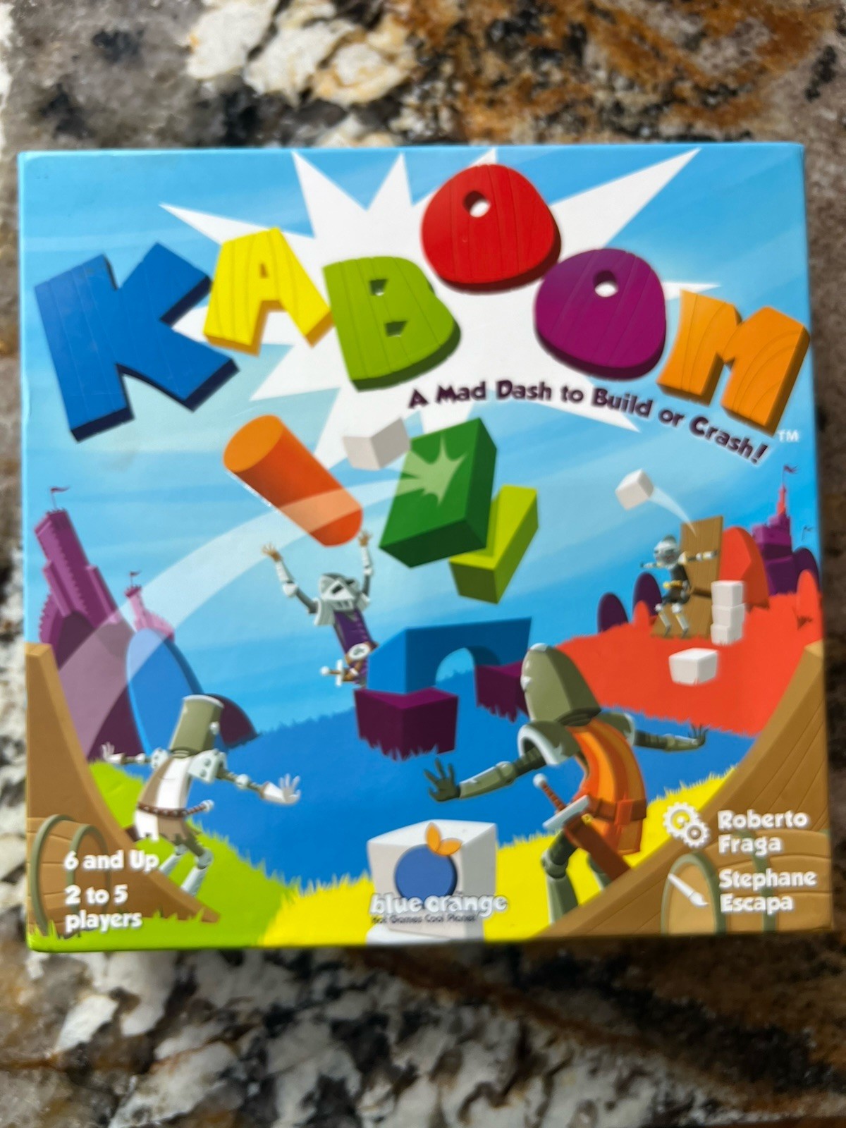 kaboom board game – building stacking crashing game