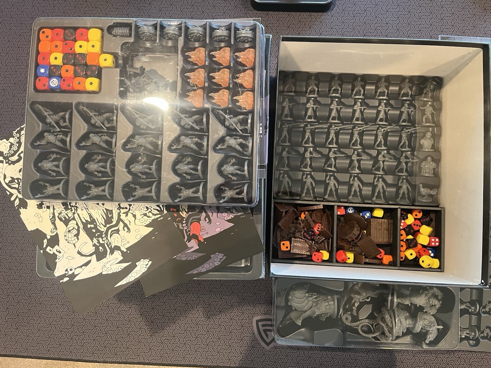 Hellboy The Board Game Kickstarter Edition + Big Box Of Doom & 3 Expansions