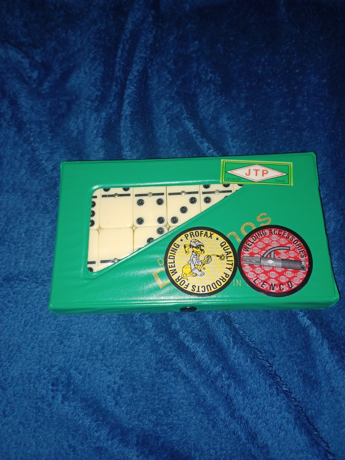 Trade Mark Mini Travel 28 Dominoes Double Six JTP Houston Texas
