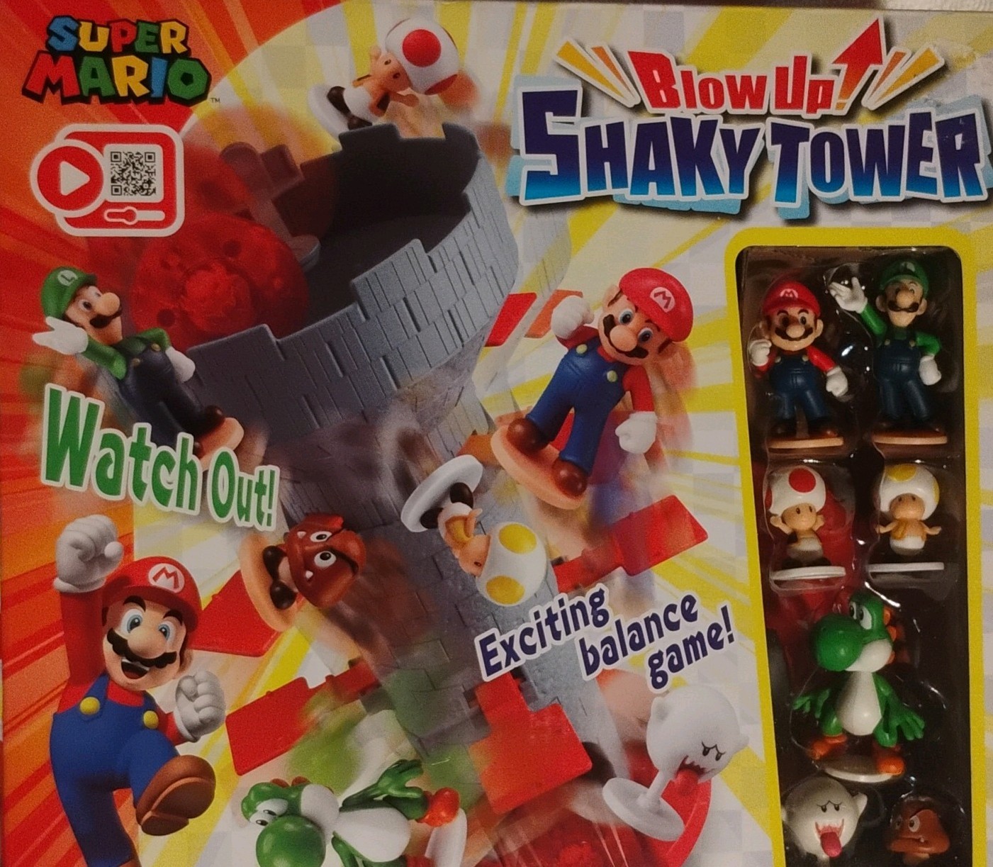 Epoch Games Blow Up! Shaky Tower Super Mario Link System 2 Players Age 4+