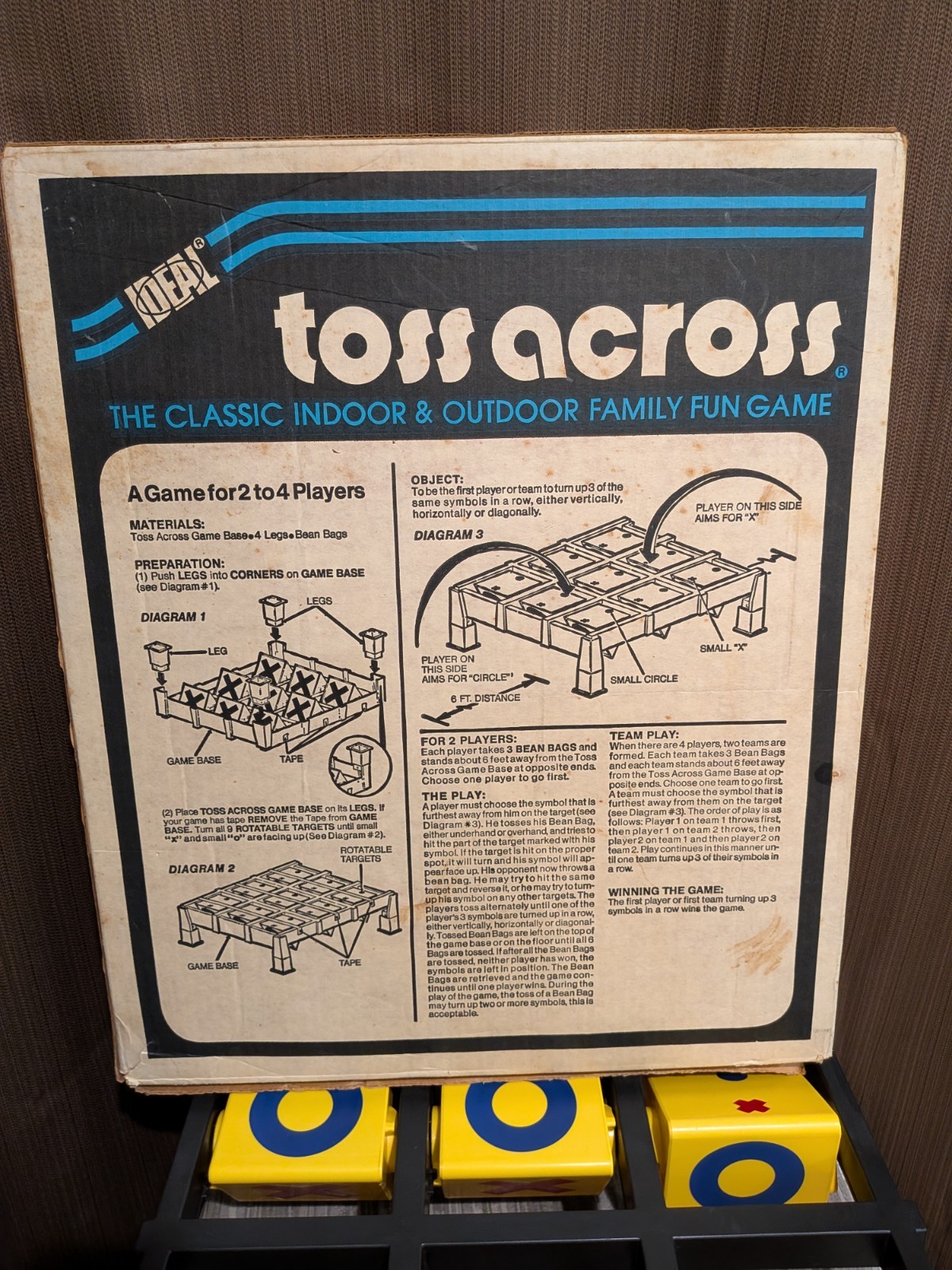 Vintage Ideal Toss Across Game Original Box – ALL PIECES INCLUDED