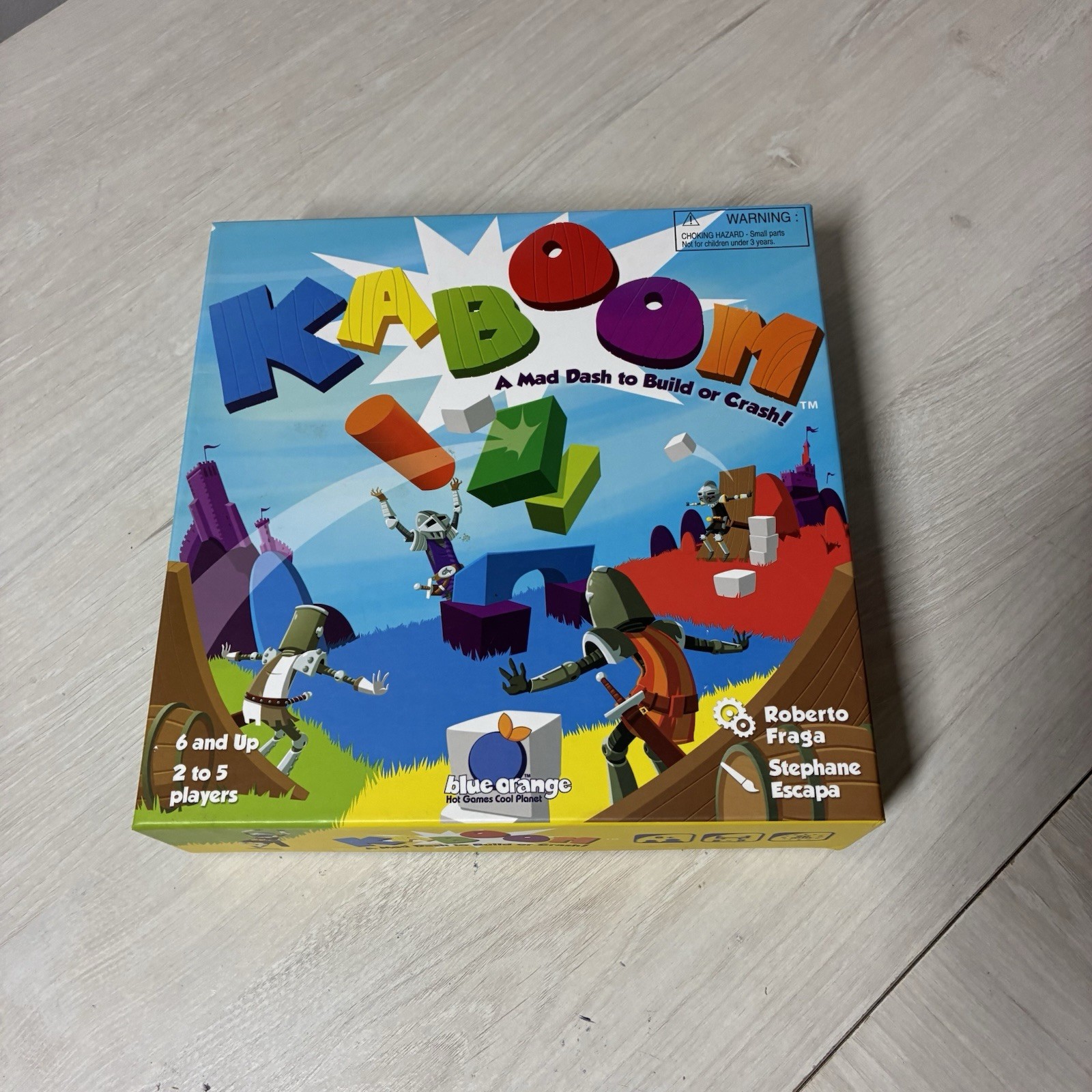 Blue Orange Kaboom Stacking Crashing Building Board Game Strategy 90% Complete