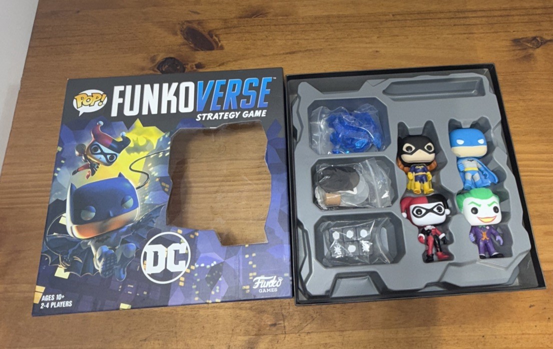 FunkoVerse DC Comics Strategy Game 4-Pack Batman Joker Harley Quinn Batgirl