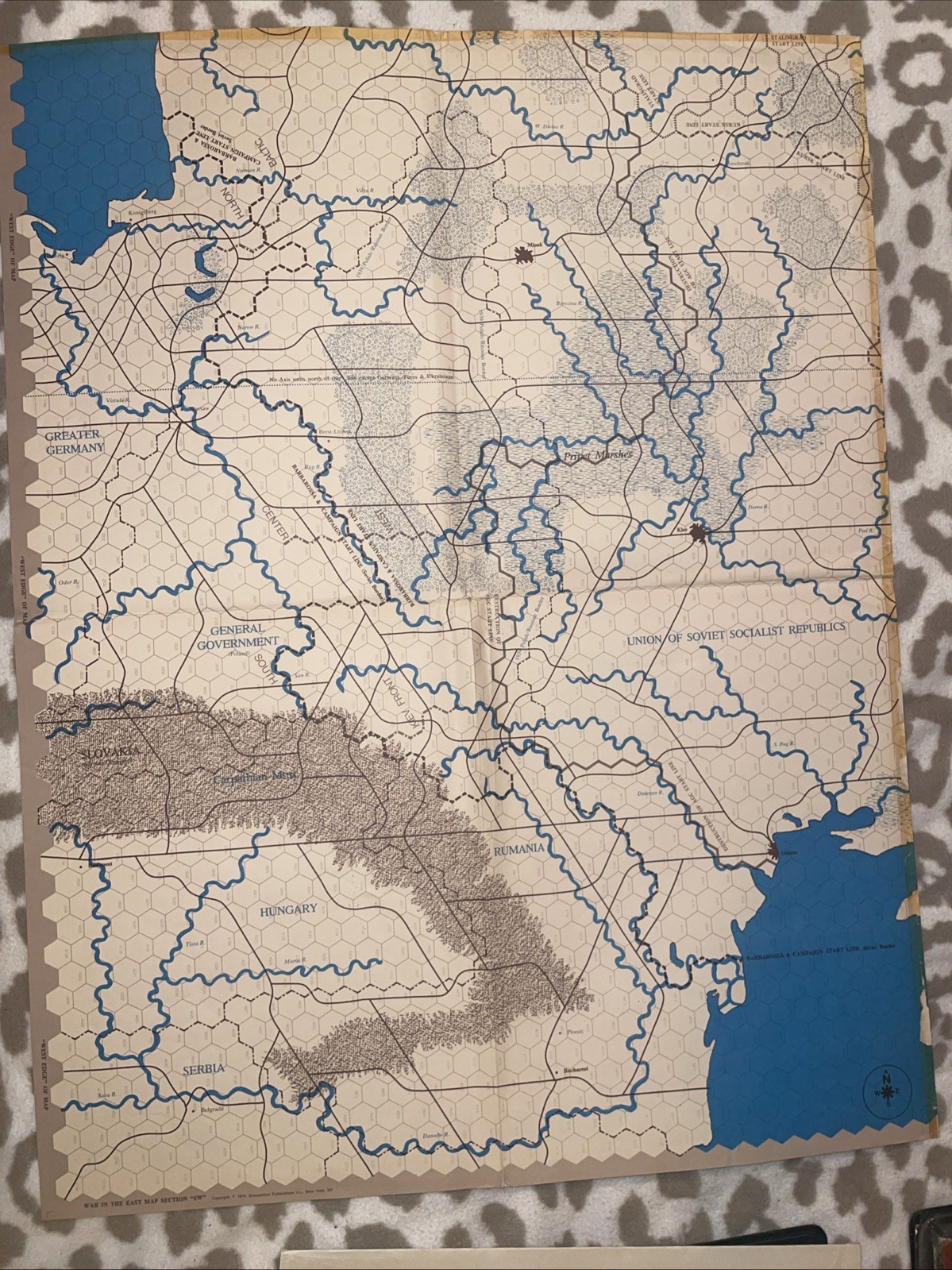 SPI. 1974. War In The East. Punched. Vintage Collectible. Rare.
