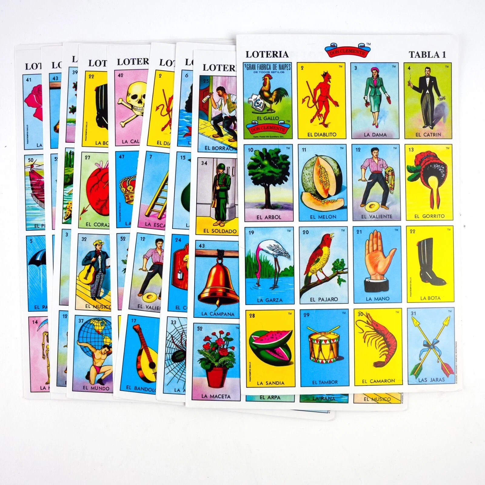 Don Clemente Authentic Loteria Card Game, Box Edition