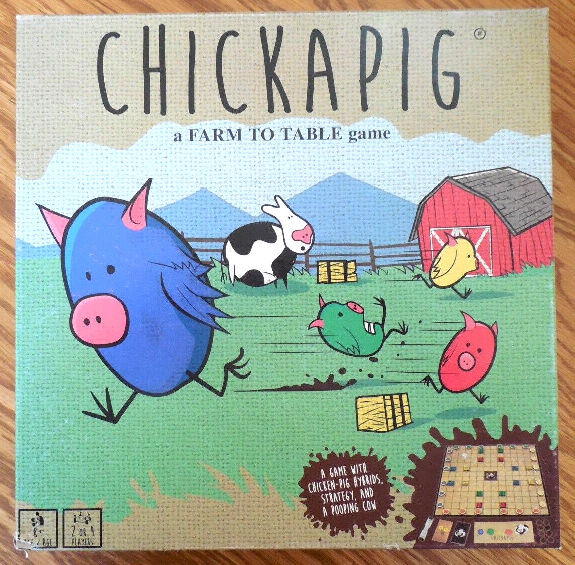 Buffalo Games “Chickapig” FARM to TABLE Family Board Game 2-4 Players Age 8+