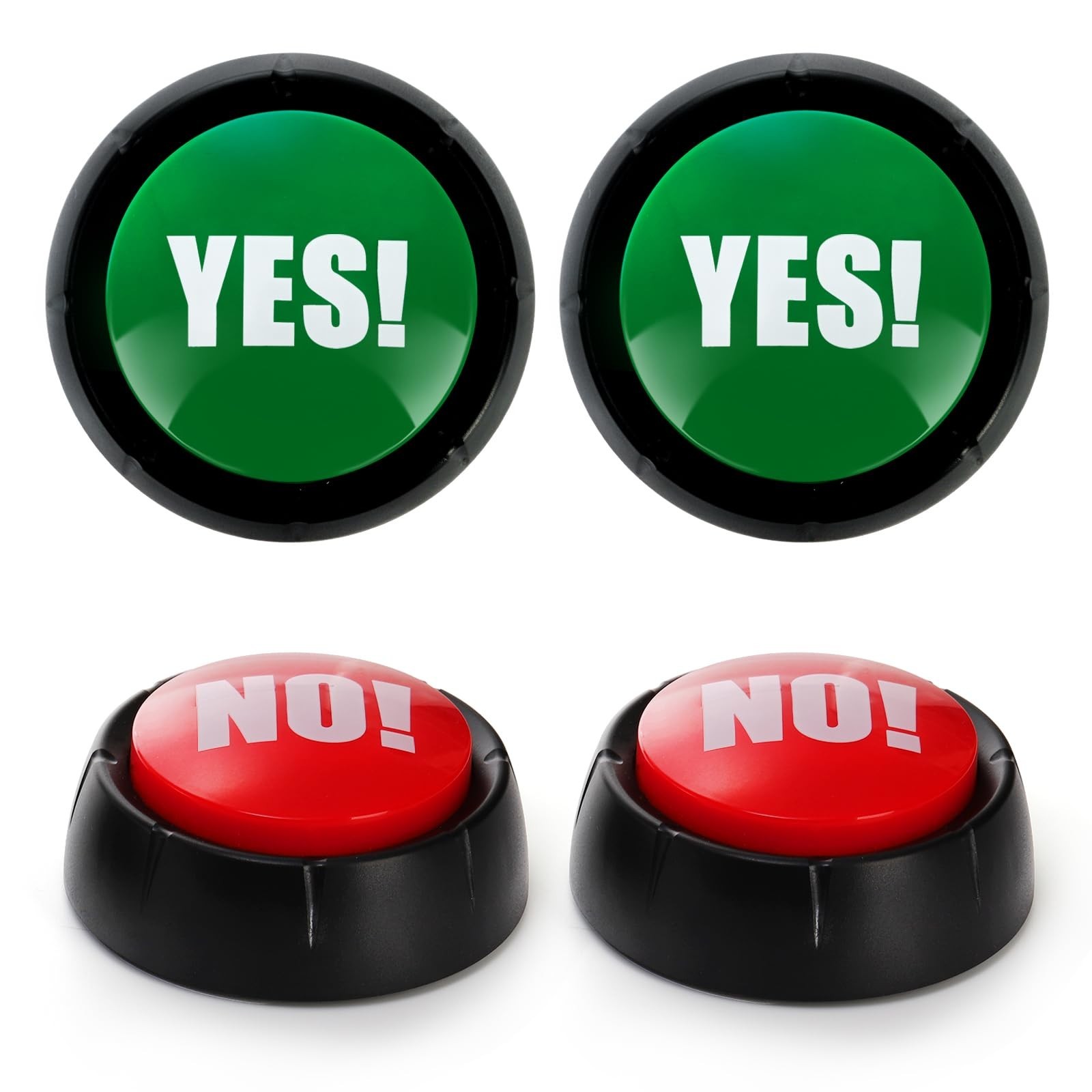 Cididu Set of 4 Yes No Button with Sound, Game Answer Button for Trivia Games…