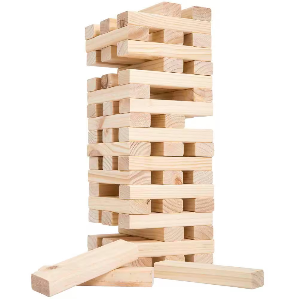 Non-Traditional Giant Wooden Blocks Tower Stacking Game