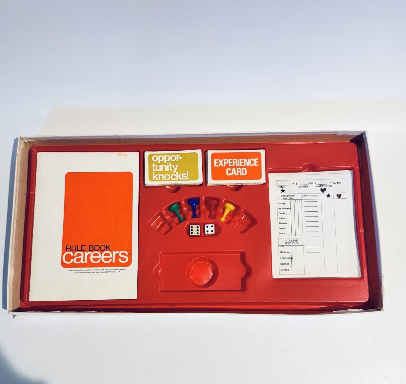 1971 Game Of Careers Fame Fortune Happiness By Parker Brothers – Incomplete