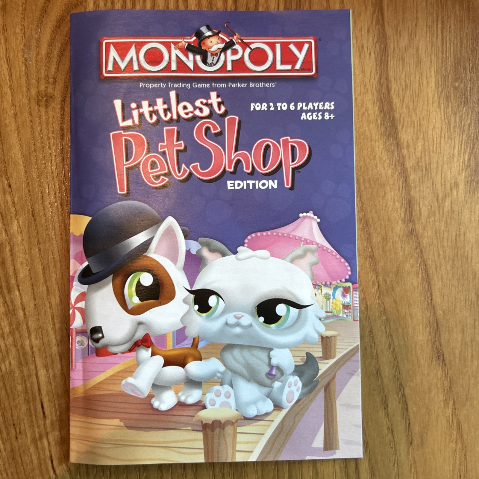 2007 Hasbro Littlest Pet Shop Edition Monopoly Board Game 6 Pets COMPLETE Nice!