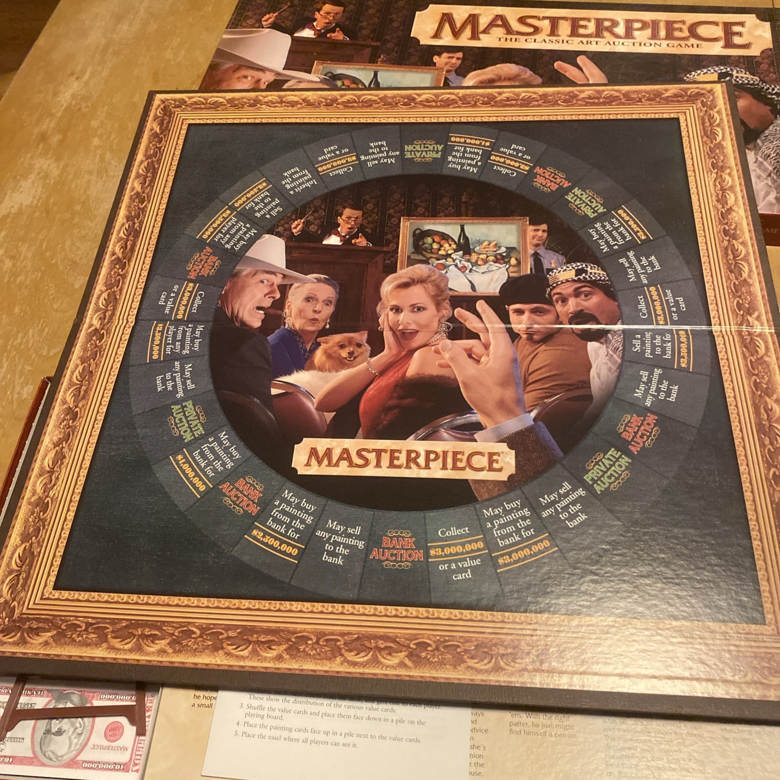 COMPLETE W/O EASEL 1996 Masterpiece Classic Art Auction Parker Brothers Game