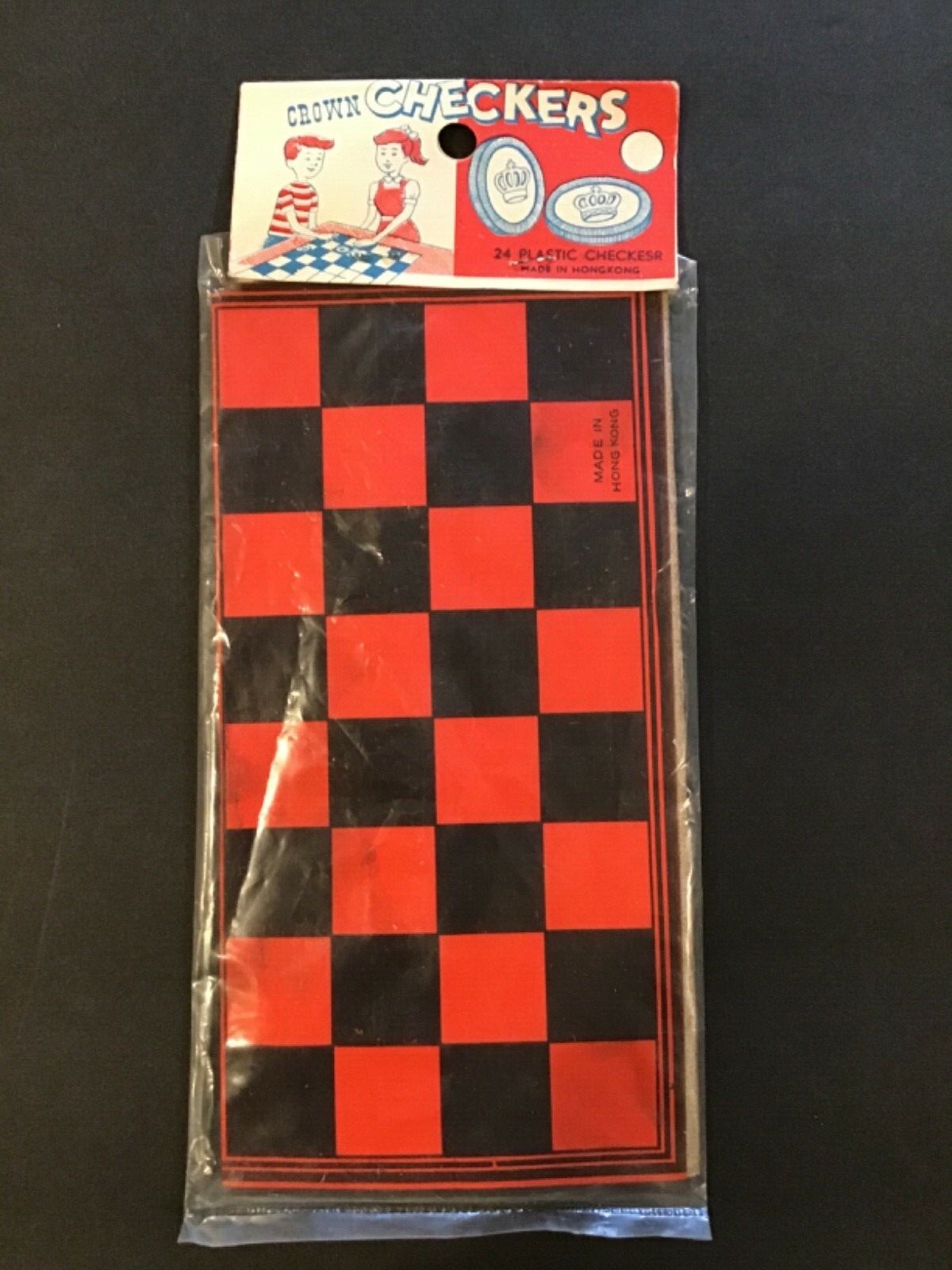 Lot of 2 Vintage – Crown Checkers Travel Set & FORM PUZZLES – 1950’s – 60’s